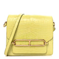 Matte Alligator Mini Sac Roulis Jaune Bourgeon
