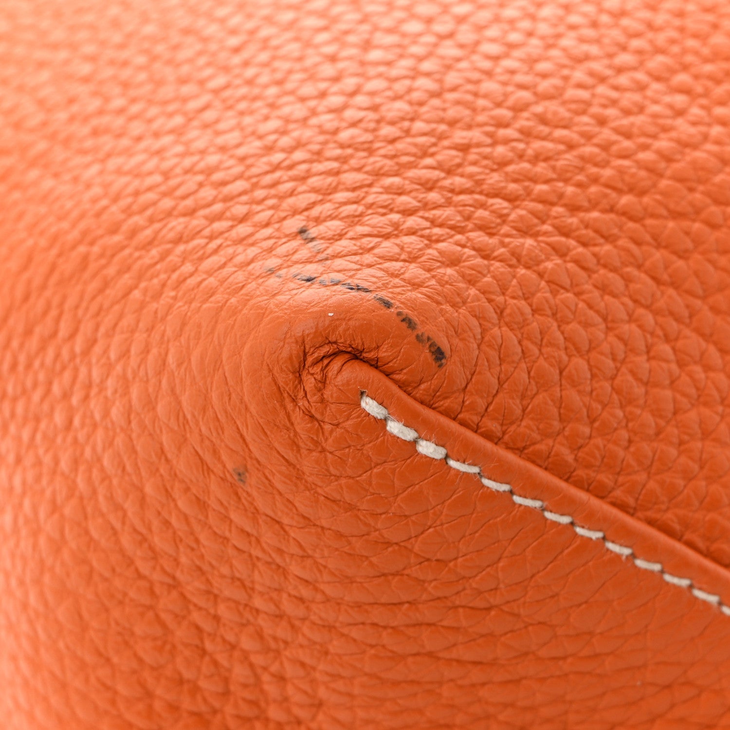 Taurillon Clemence Double Sens 45 Reversible Tote Orange Gold