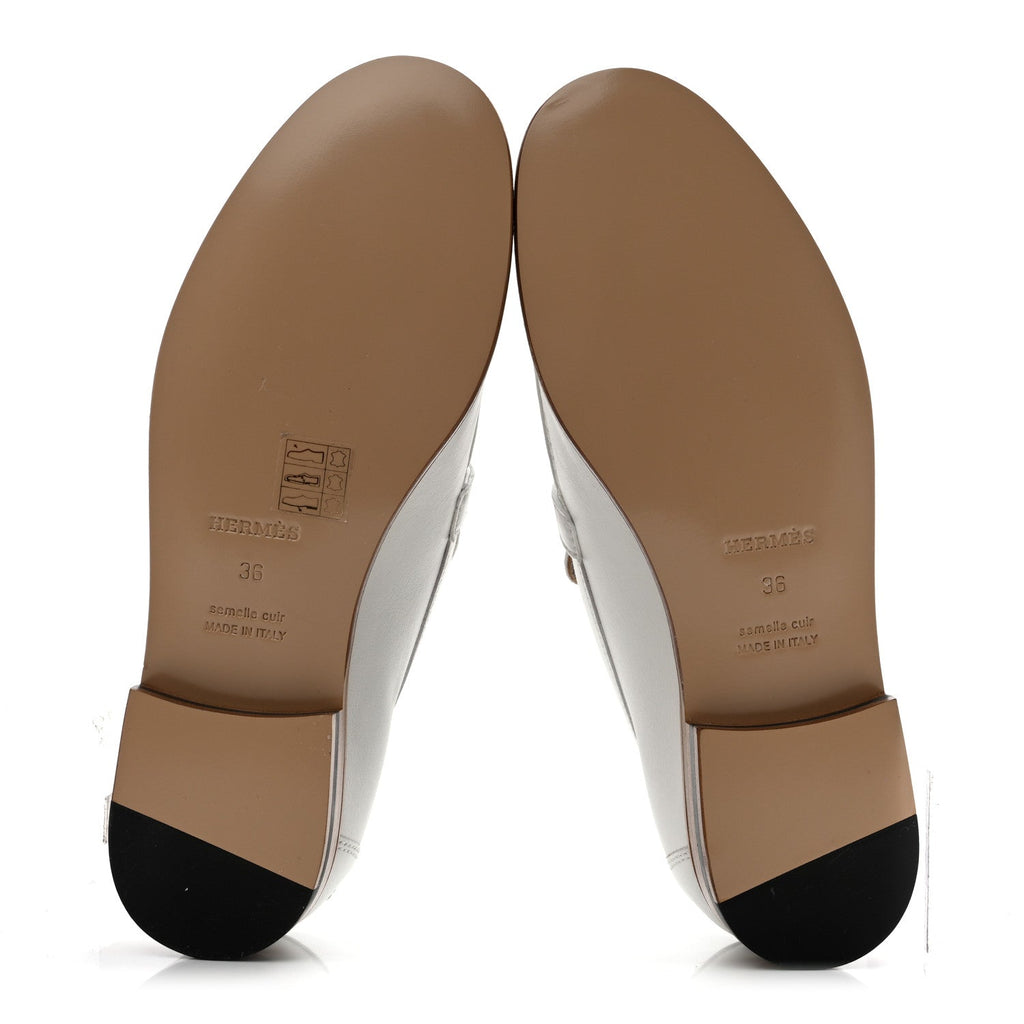 Calfskin Womens Destin Loafers 36 White
