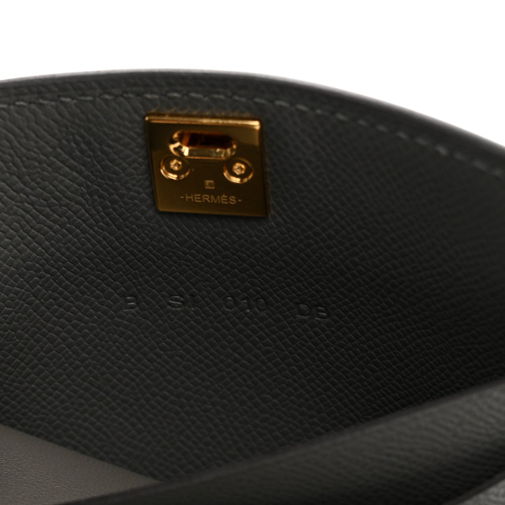 Madame Calfskin Medor Card Holder Gris Meyer