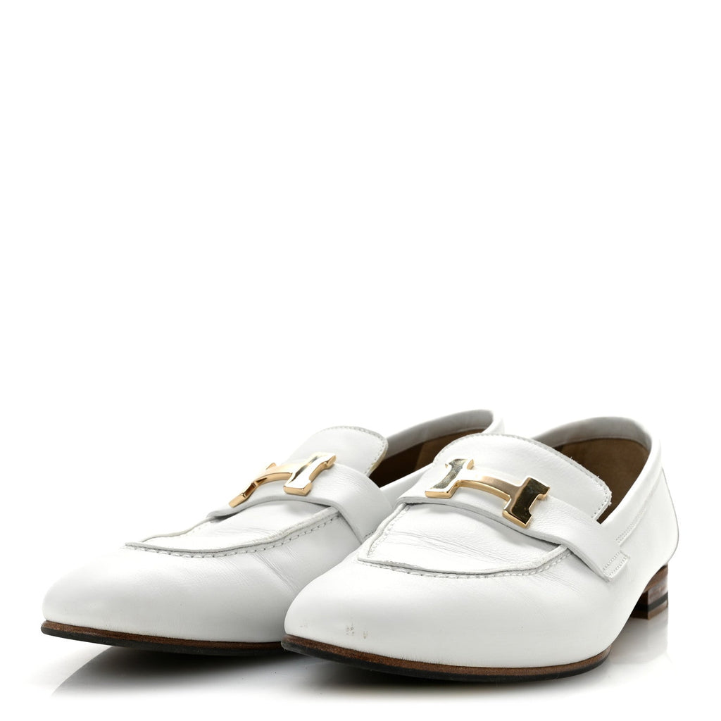 Goatskin Womens Paris Loafers 38 Beige Glaise