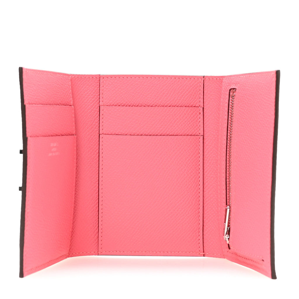 Epsom Tri-Fold Compact Bearn Wallet Rose Lipstick