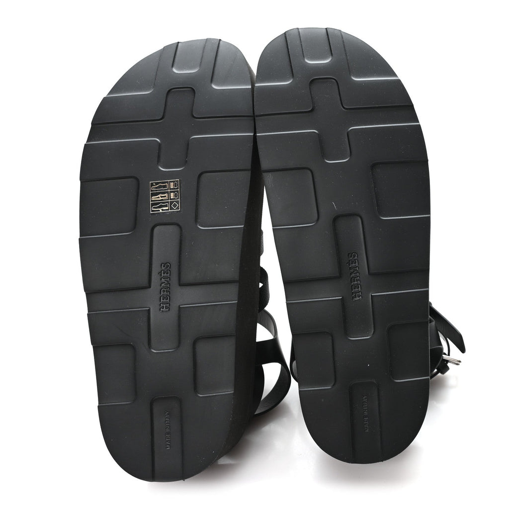 Calfskin Nylon Jupiter Sandals 40 Black