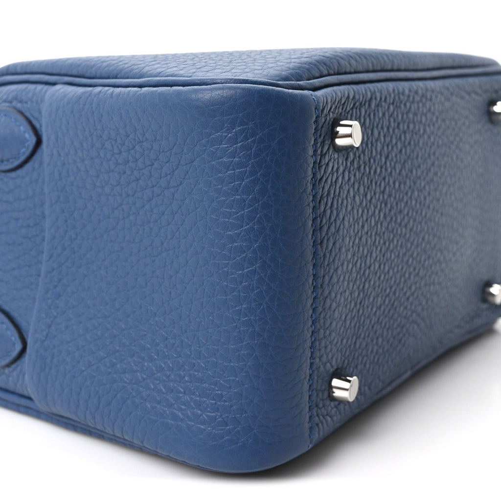 Taurillon Clemence Mini Lindy 20 Bleu Tie