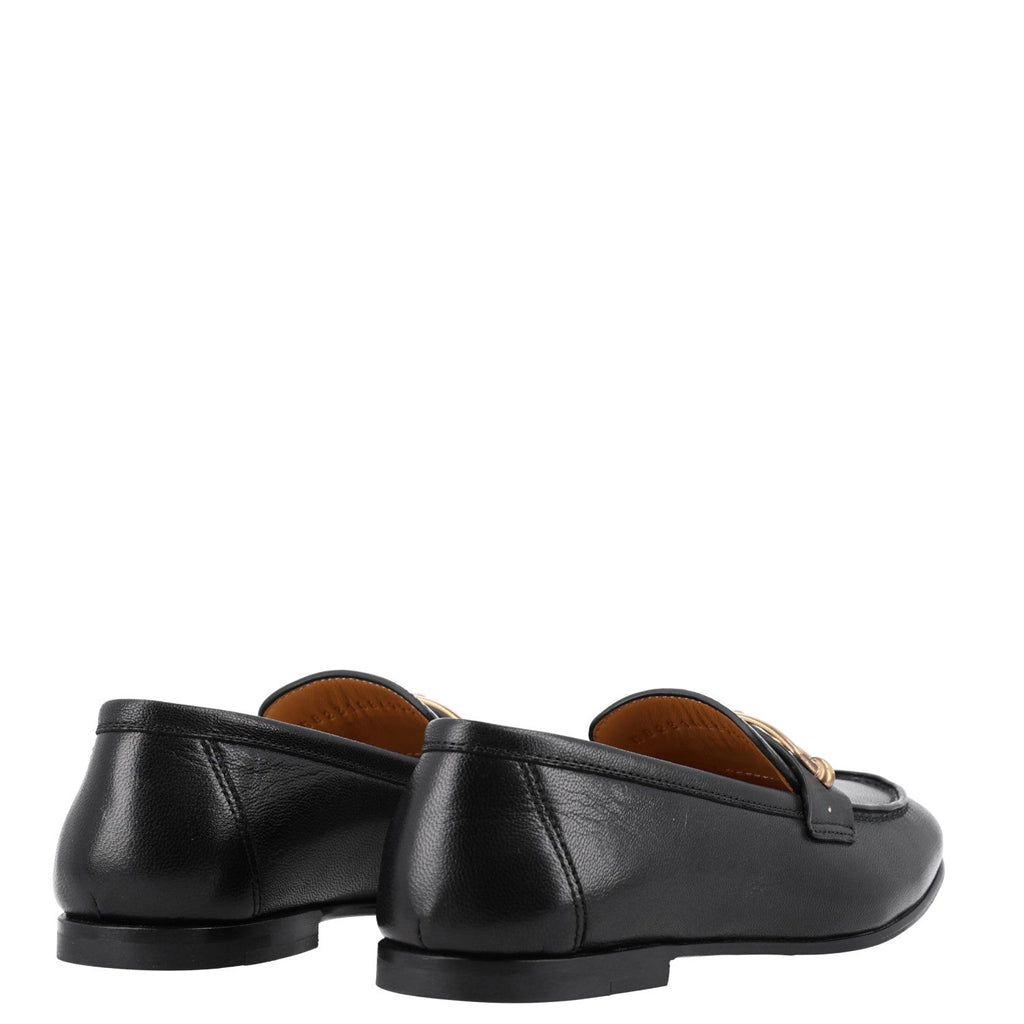 Calfskin Womens Colette Loafers 35 Black