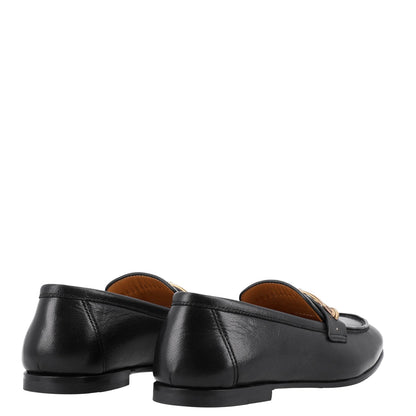 Calfskin Womens Colette Loafers 35 Black