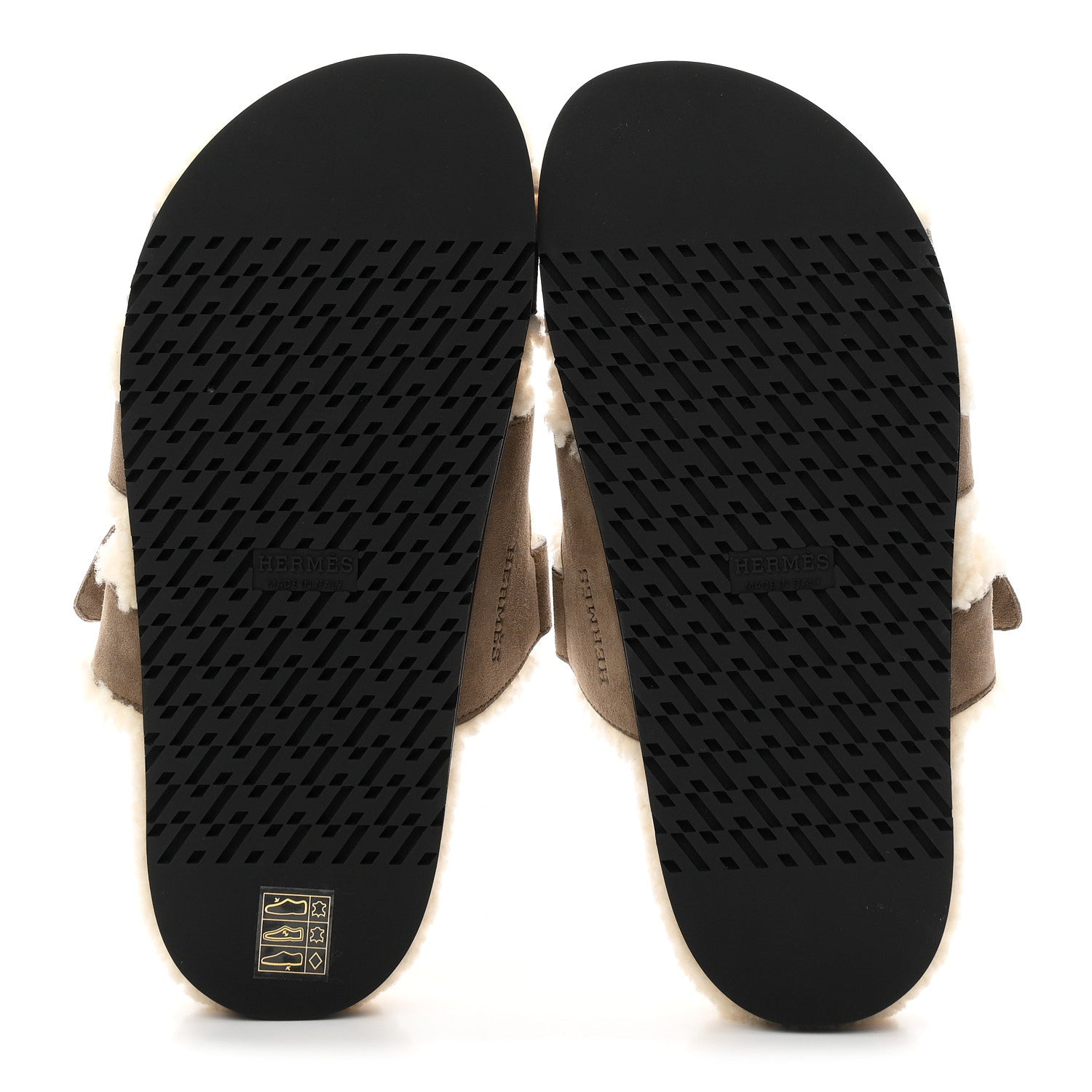 Suede Goatskin Woolskin Womens Chypre Sandals 38.5 Etoupe