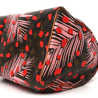 Monogram Jungle Dots Speedy 30 Sugar Pink Poppy