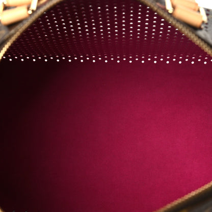 Monogram Perforated Speedy 30 Fuchsia