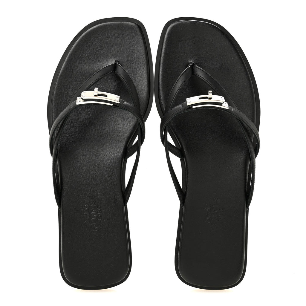 Calfskin Miss Sandals 36 Black
