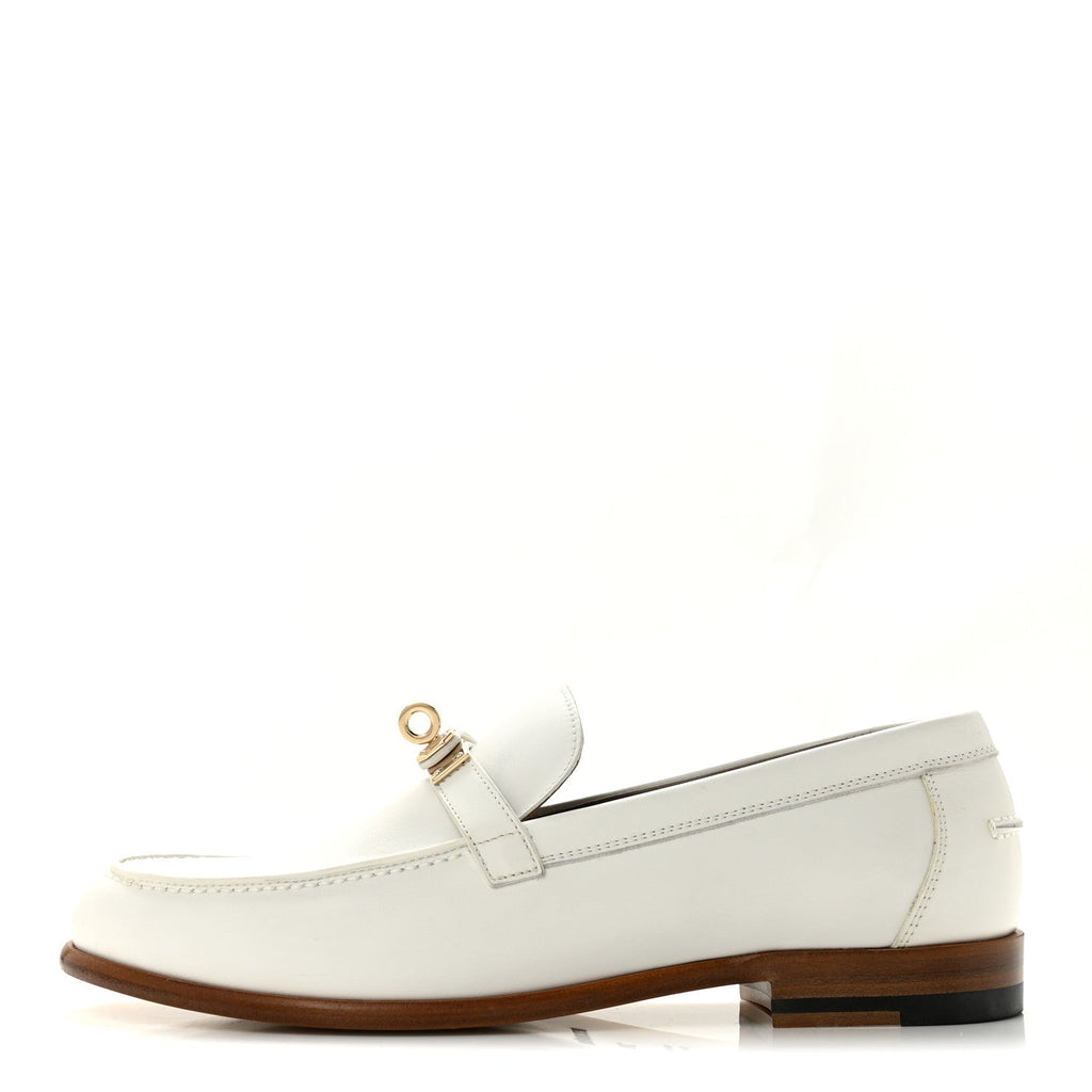 Calfskin Womens Destin Loafers 38 White