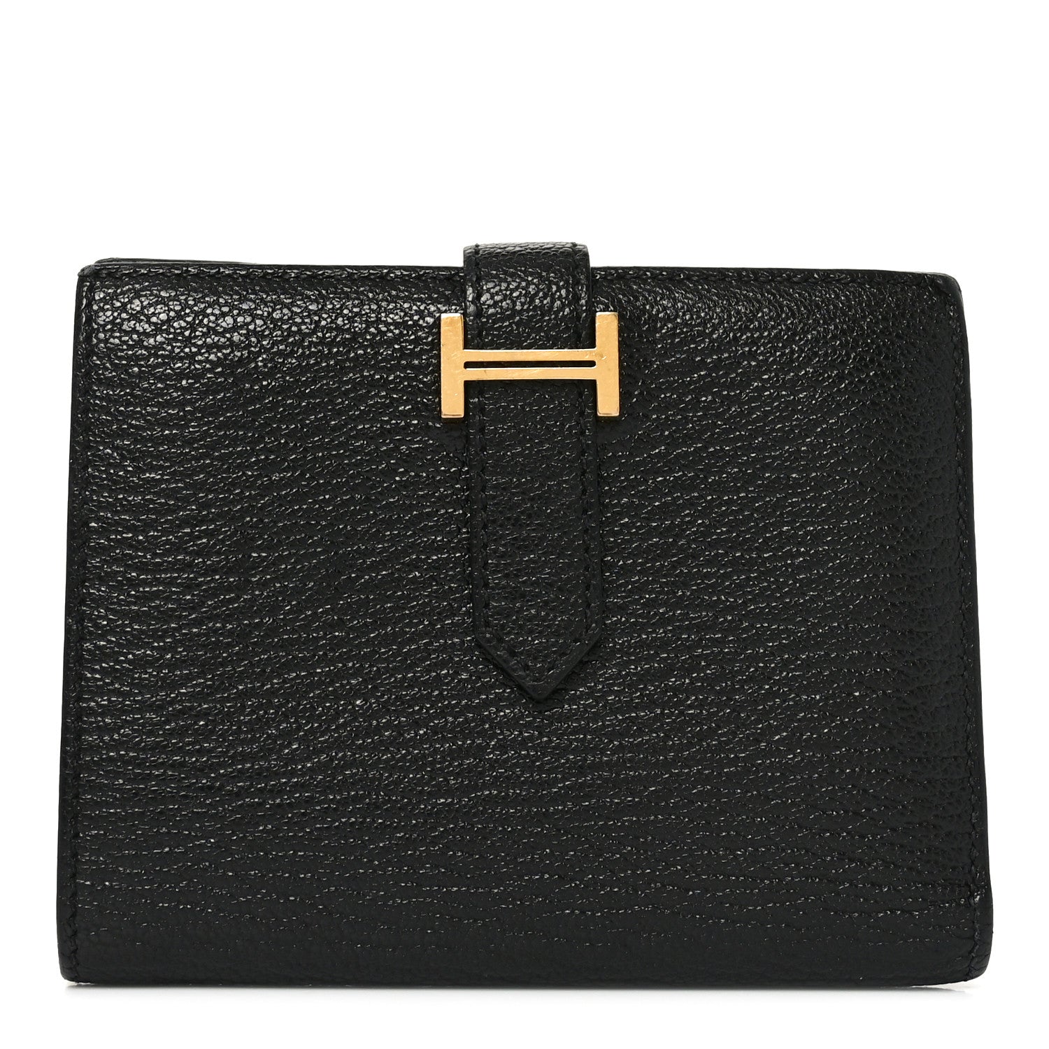 Chevre Mysore Bearn Compact Wallet Black