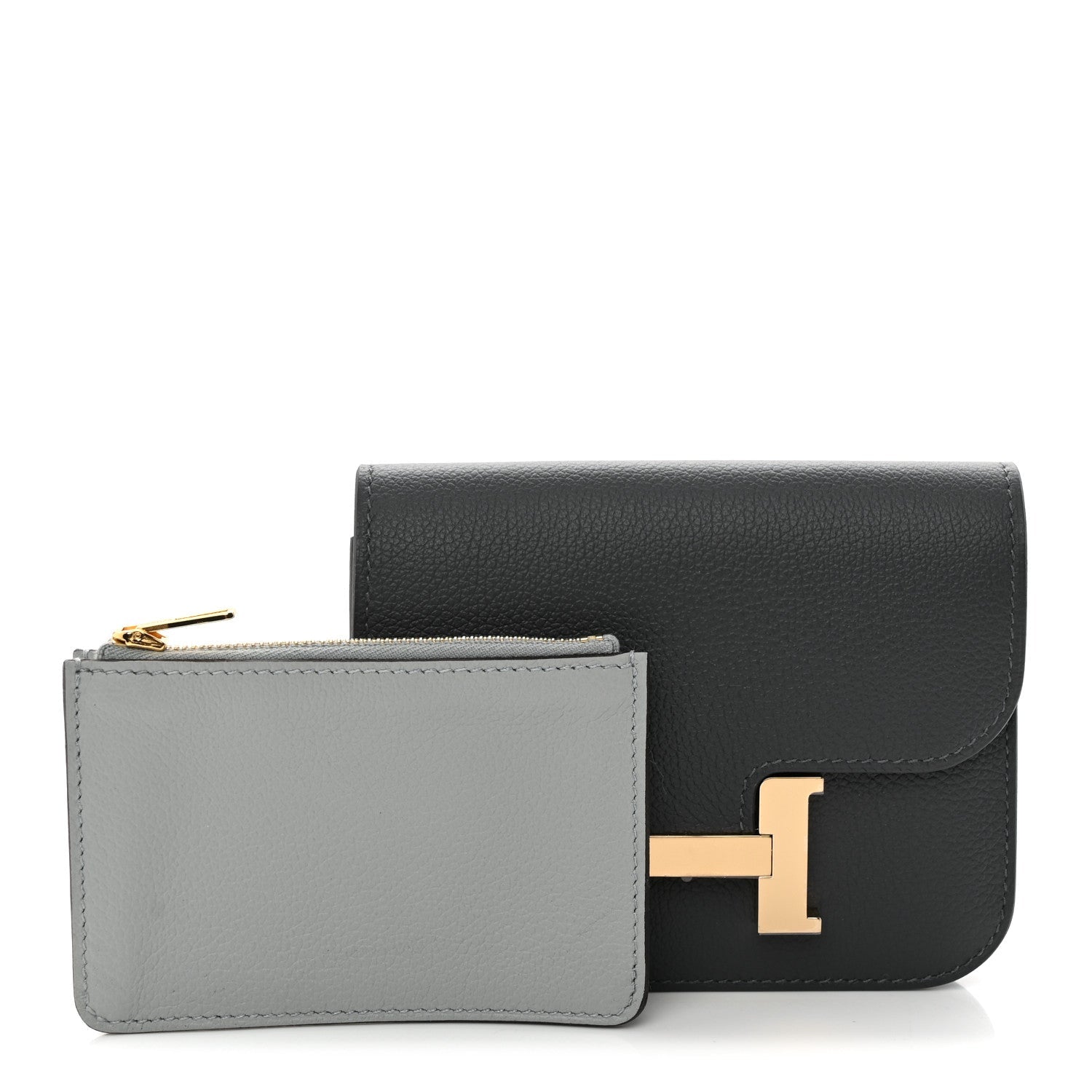 Evercolor Verso Constance Slim Wallet Ardoise Bleu Glacier
