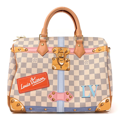 Damier Azur Summer Trunks Speedy Bandouliere 30