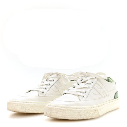 Crocodile Calfskin Deep Sneakers White Vert Jade
