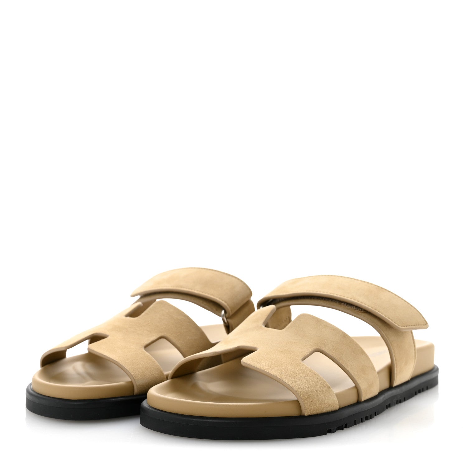 Suede Goatskin Womens Chypre Sandals 38 Beige Sable