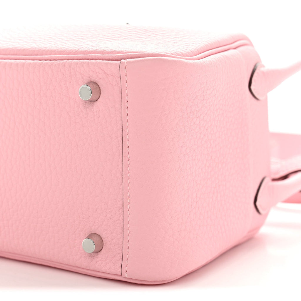 Taurillon Clemence Verso Mini Lindy 20 Rose Sakura Gris Perle
