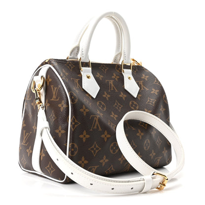 Monogram LV Match Speedy Bandouliere 25 White