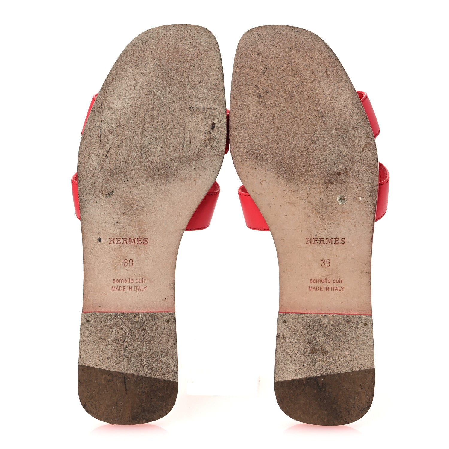 Box Calfskin Oran Sandals 39 Rouge Jaipur