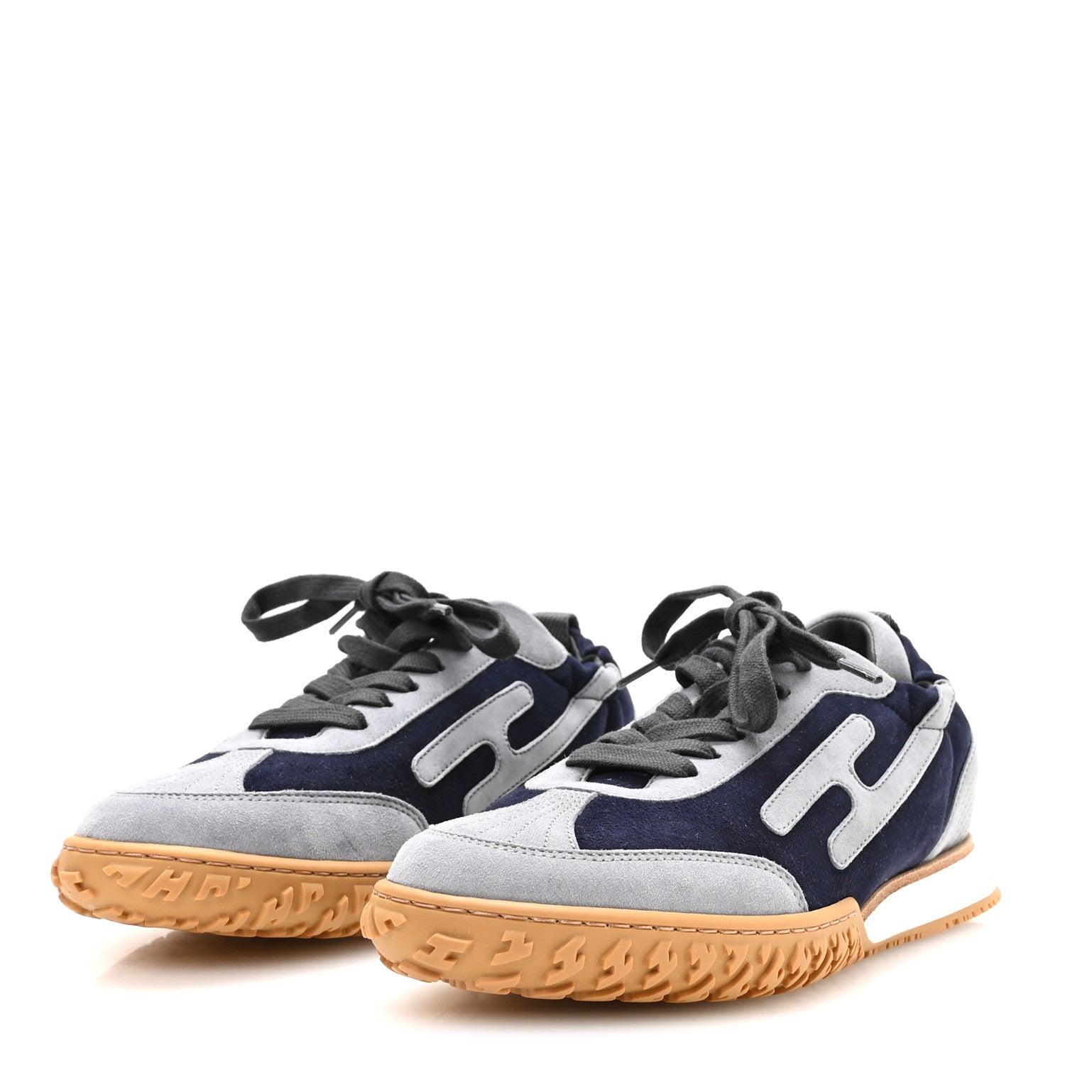 Suede Goatskin Jet Sneakers 37 Marine Gris Orage