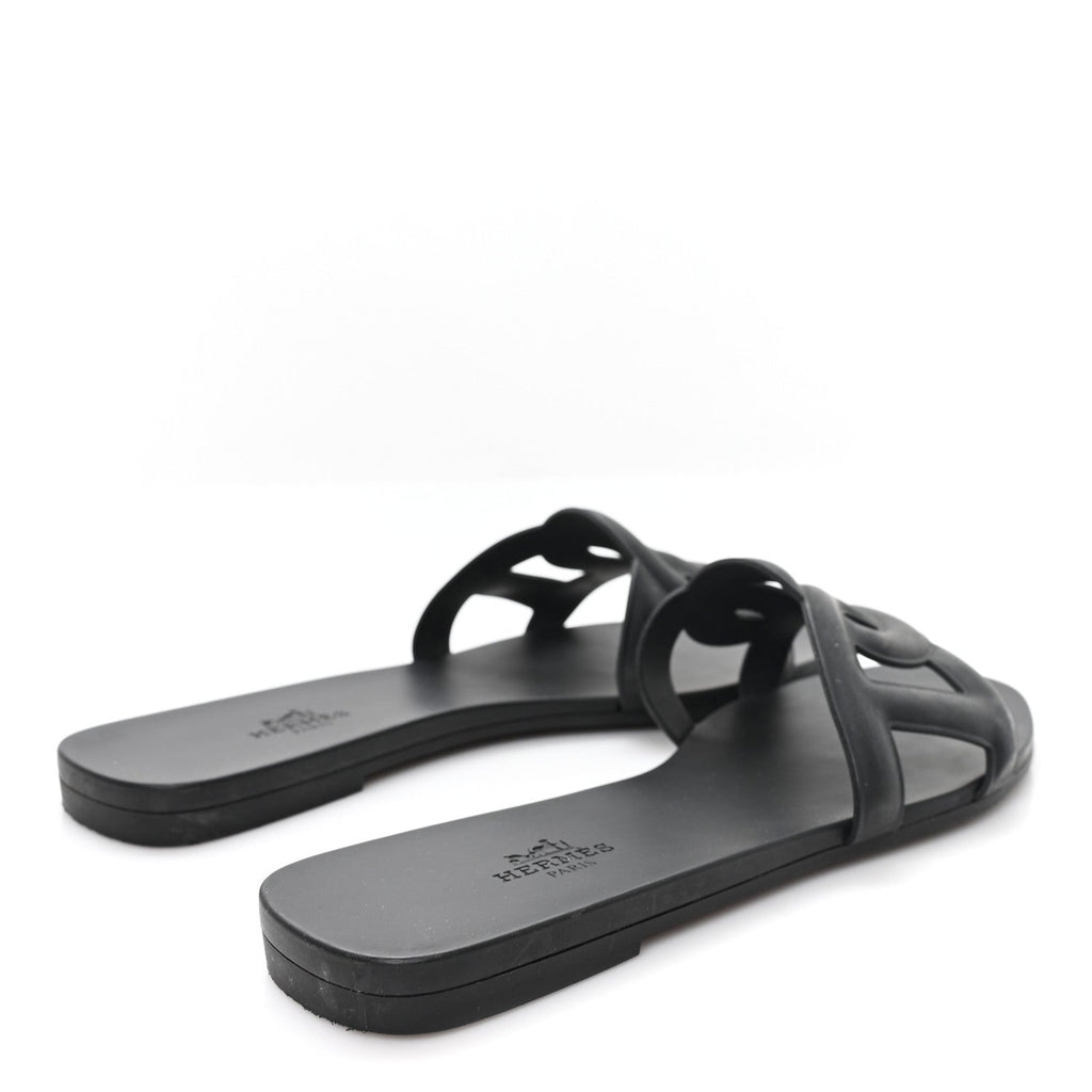 Rubber Aloha Sandals 38 Black
