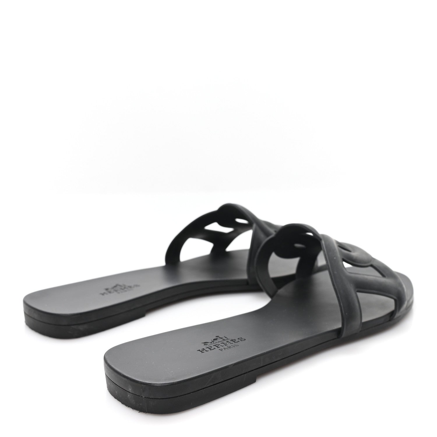 Rubber Aloha Sandals 38 Black