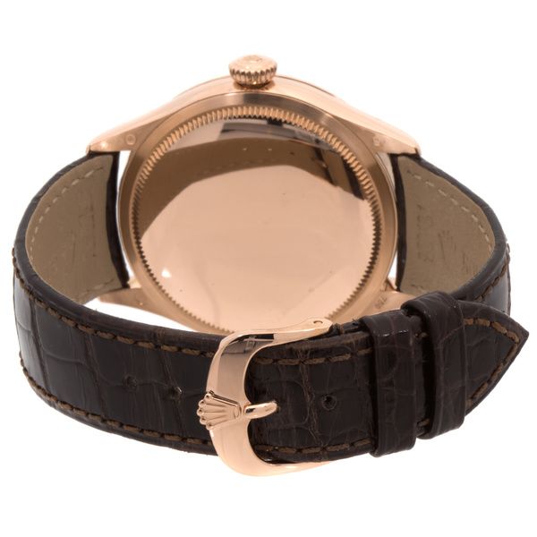 Rolex Cellini Date Domed & Fluted Double Bezel Men's Watch 50519