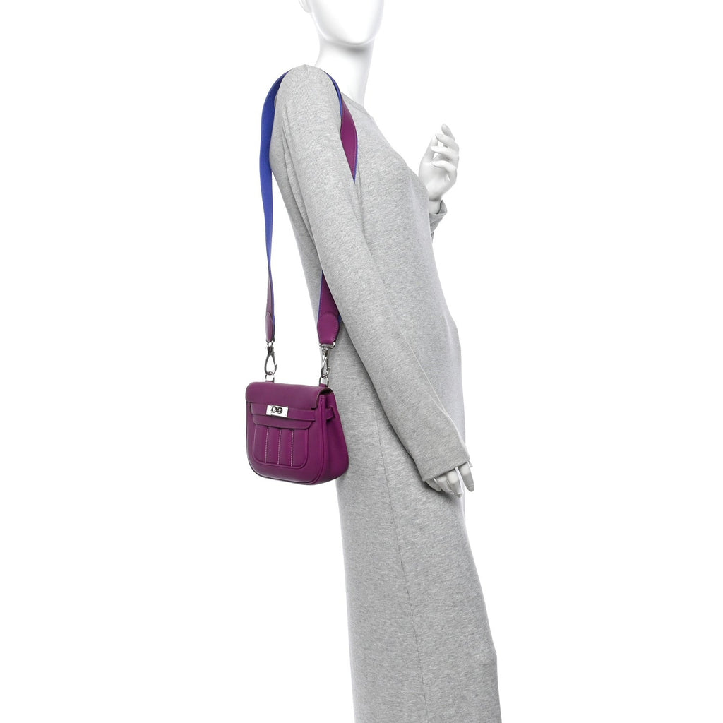 Veau Swift Mini Sac Berline Anemone Bleu Electrique
