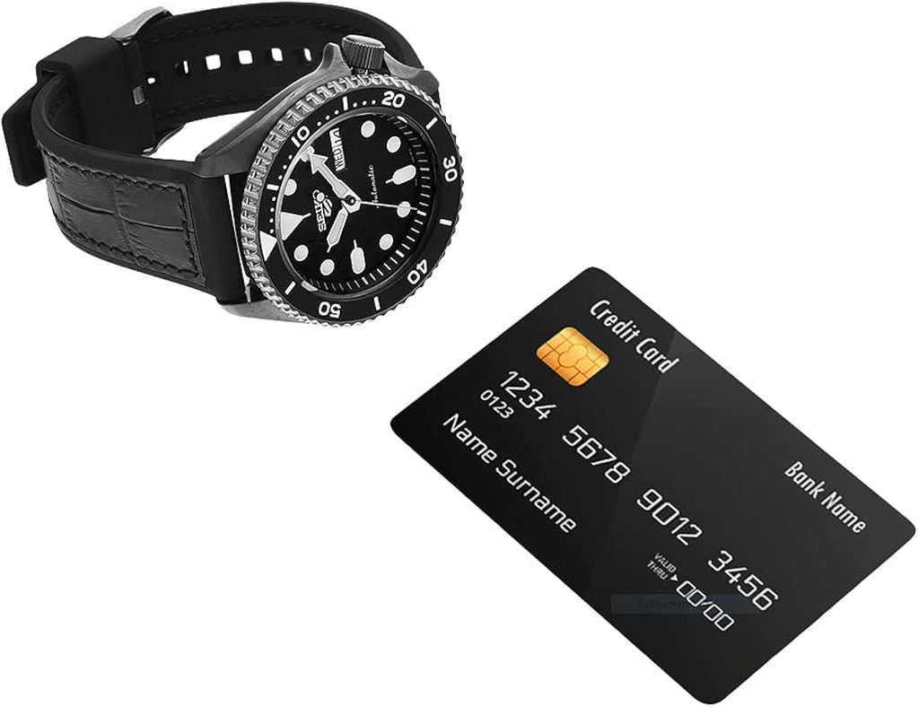 Seiko 5 Sport Automatic Black Dial Black Silicone Strap Watch For Men - SRPD65K3