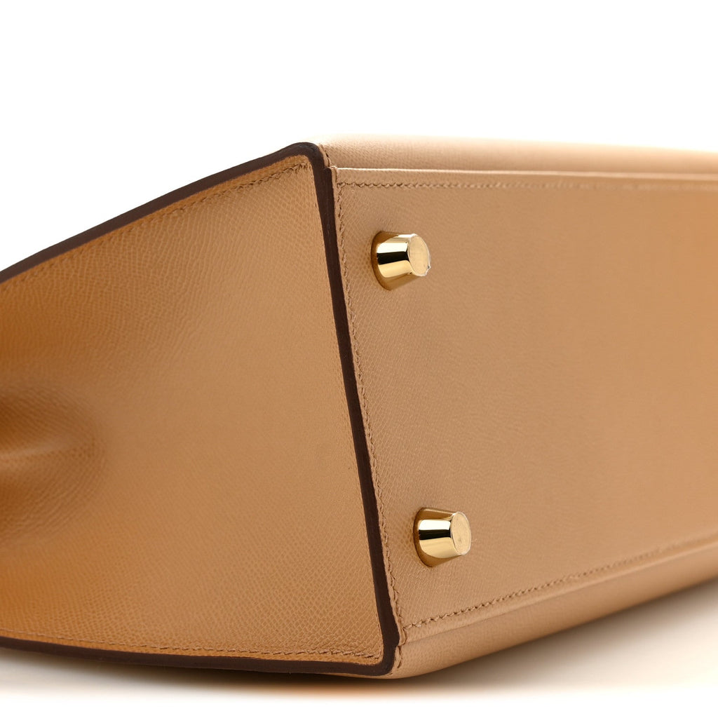 Madame Calfskin Verso Kelly Sellier 25 Biscuit White