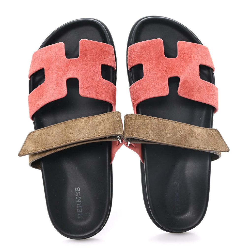 Suede Goatskin Womens Chypre Sandals 40 Rouge Tomette Terre Ambree