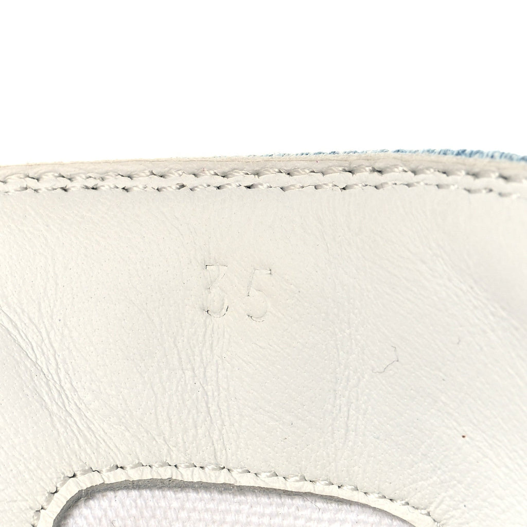 Denim Illico High Top Sneakers 35 Bleu Clair White