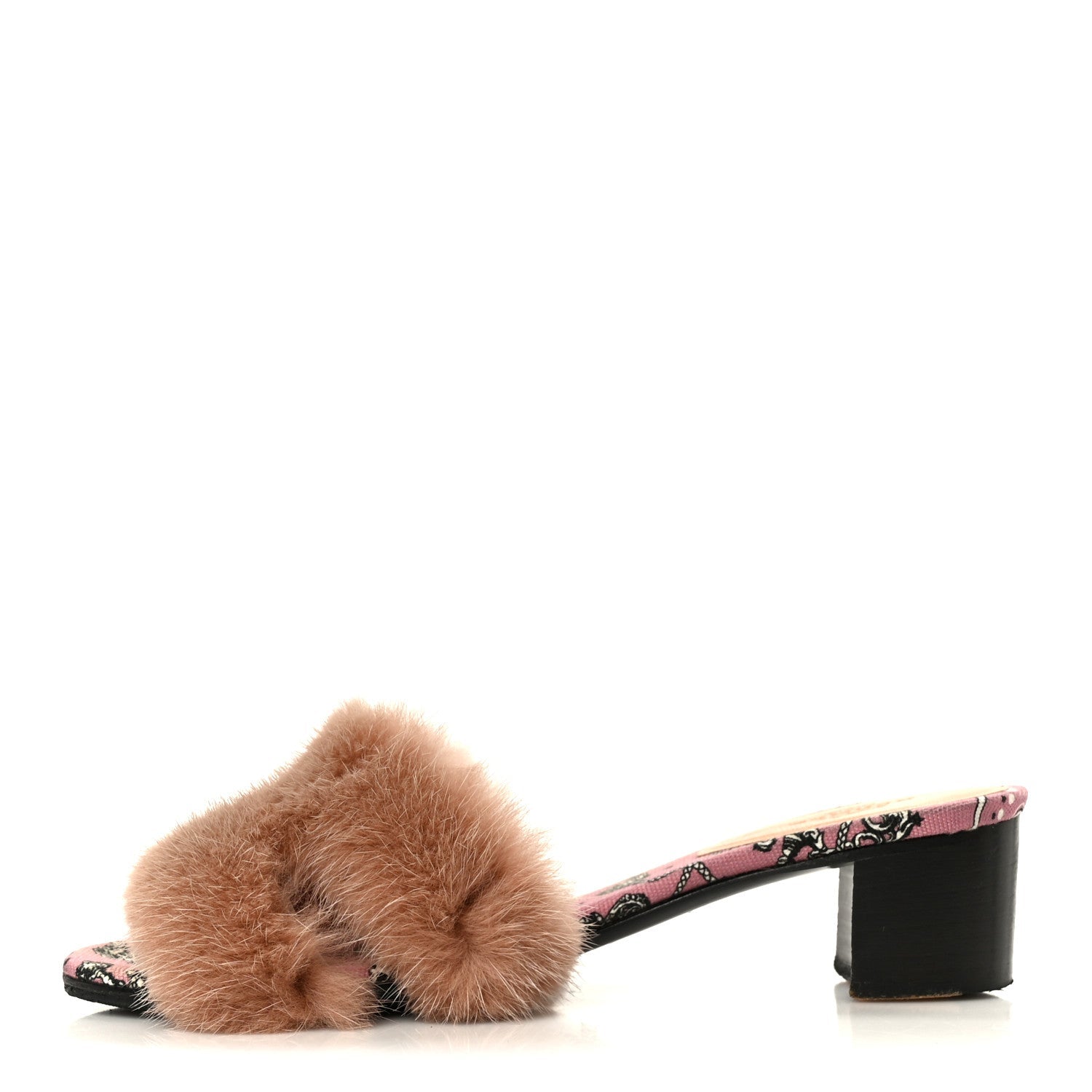 Mink Fur Oasis Sandals 35 Granit Pink
