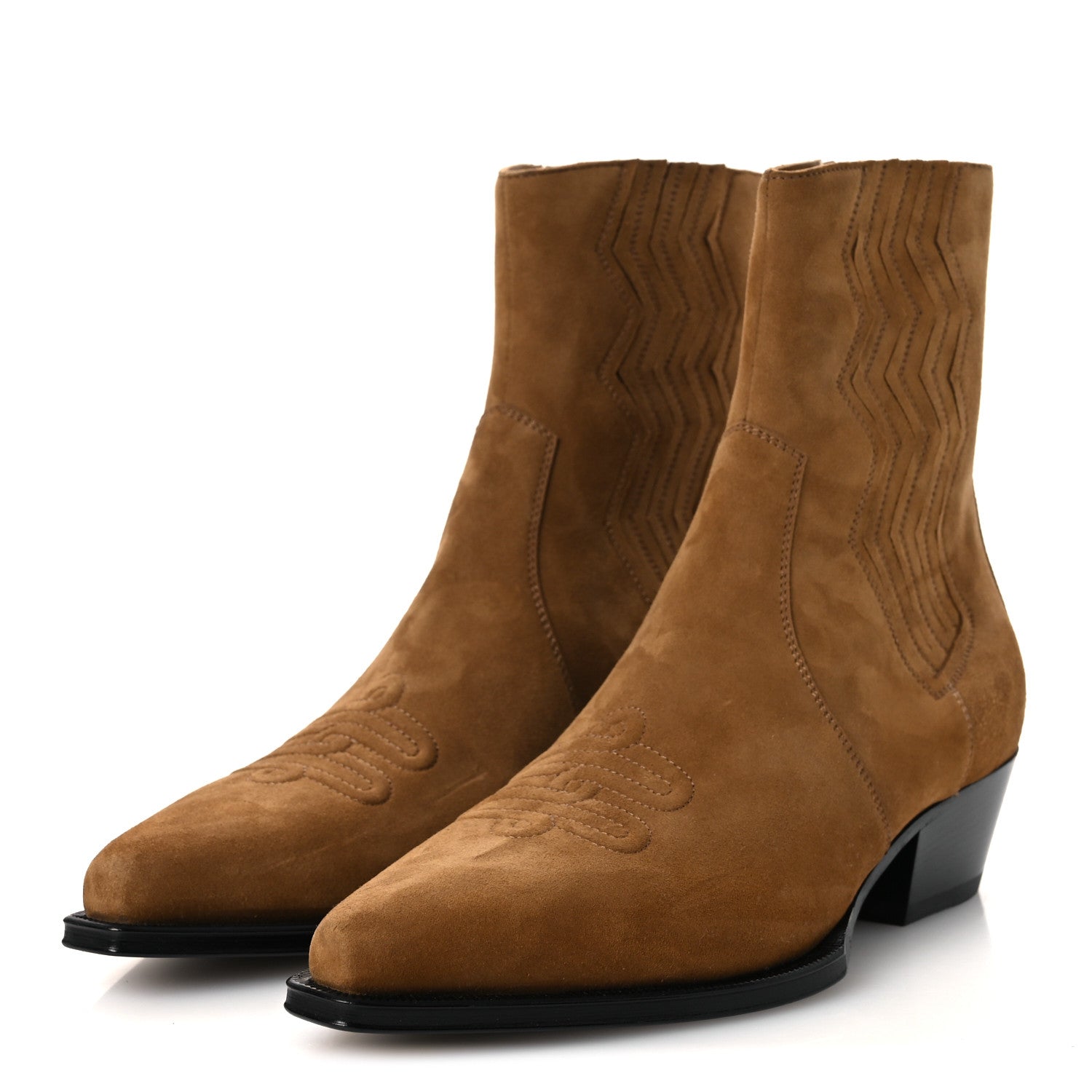 Suede Goatskin Womens Vegas 35 Ankle Boot 41 Brun Fume
