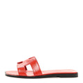 Patent Epsom Oran Sandals 37.5 Jasper Rouge