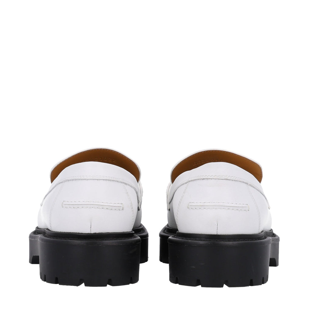 Calfskin Womens Icone Loafers 38.5 White