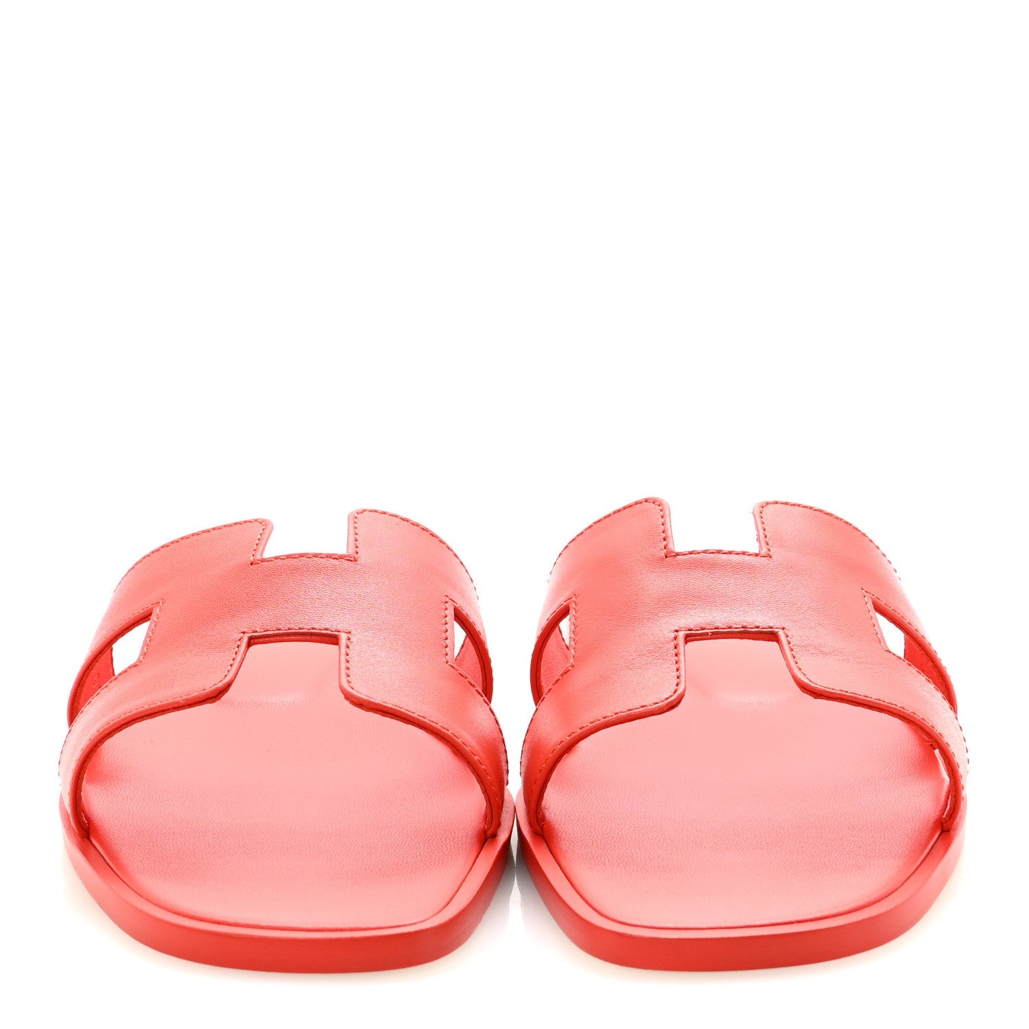 Box Calfskin Oran Sandals 37 Rouge Grenadine