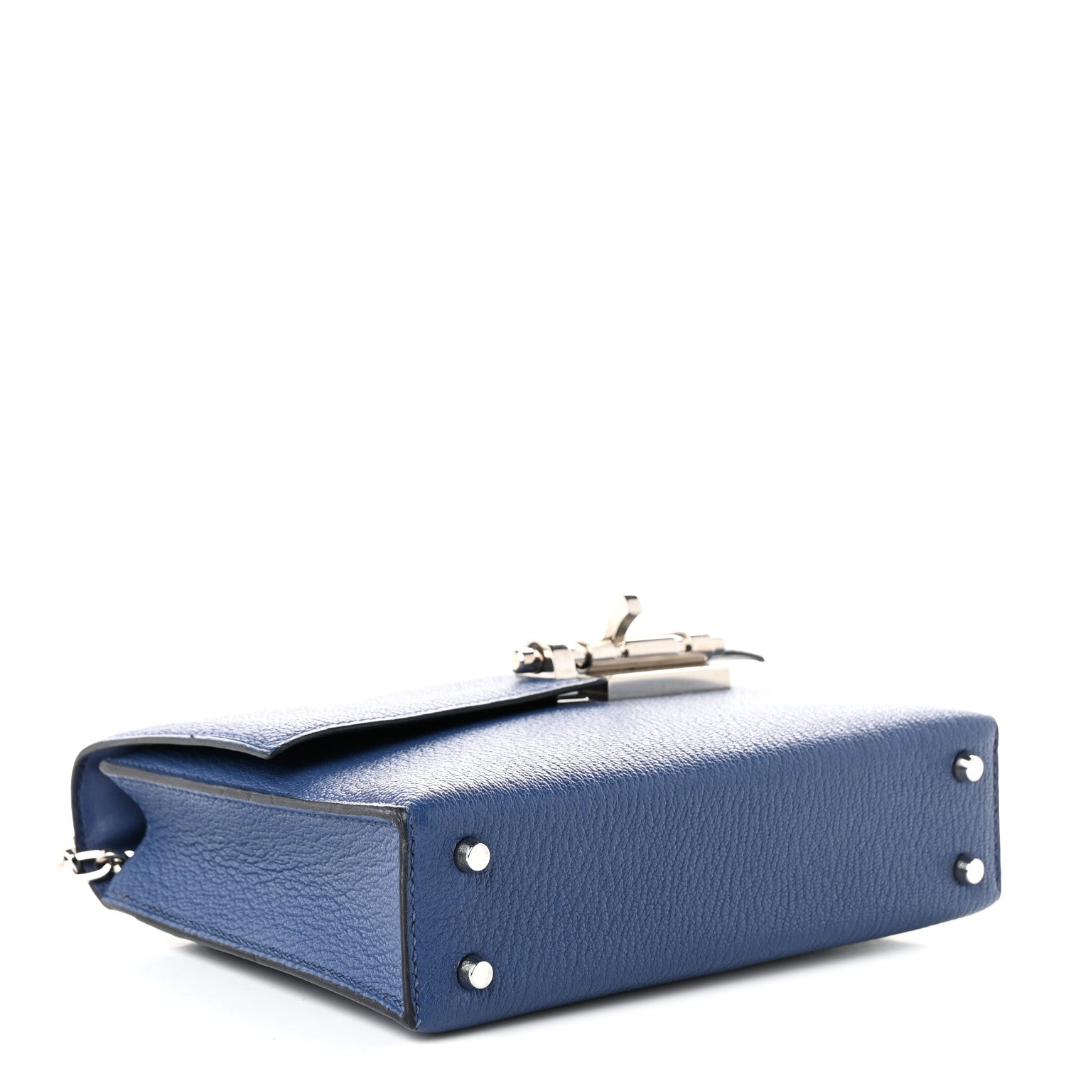 Chevre Mysore Mini Verrou Chaine Bag Bleu Agate