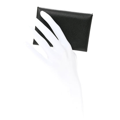Epsom Calvi Duo Card Case Black