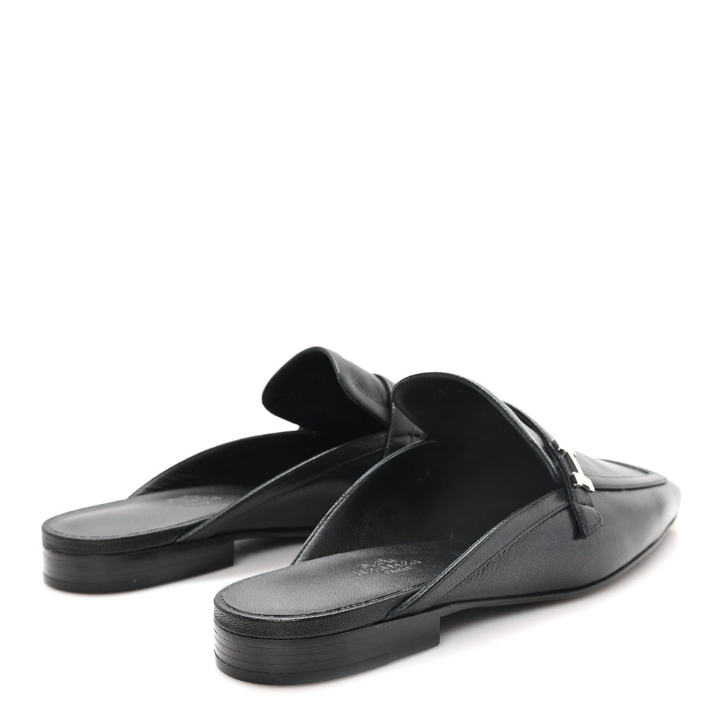 Goatskin Groupie Mules 37 Black