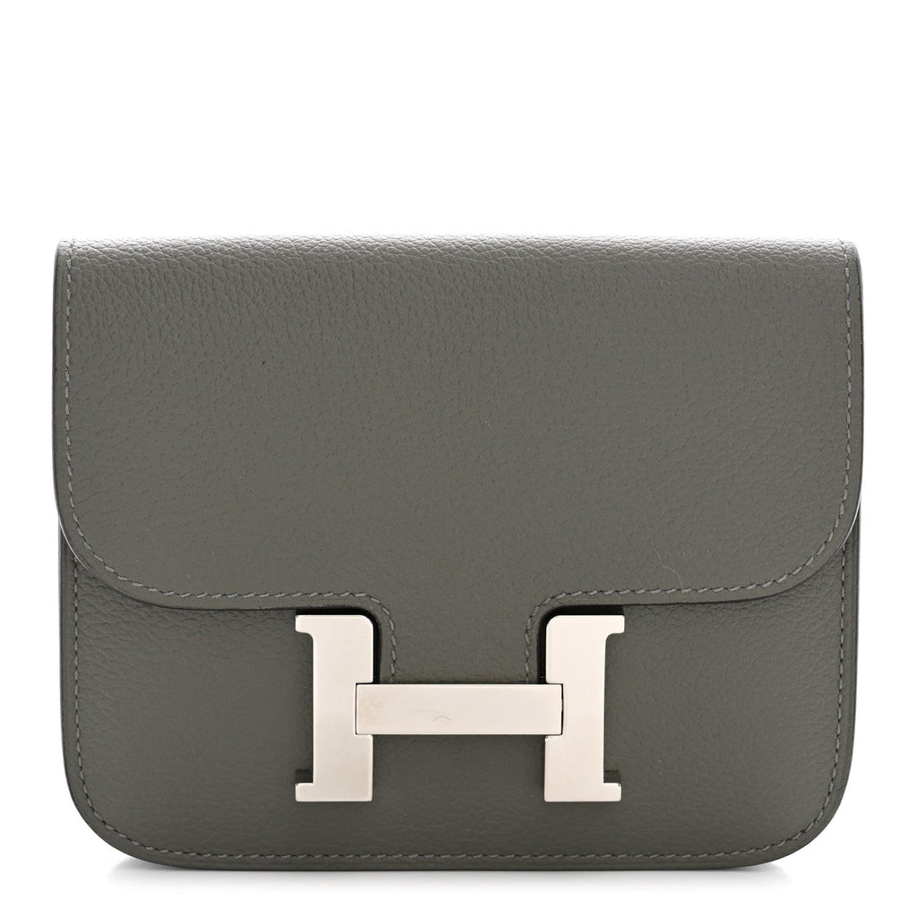 Evercolor Constance Slim Wallet Gris Meyer