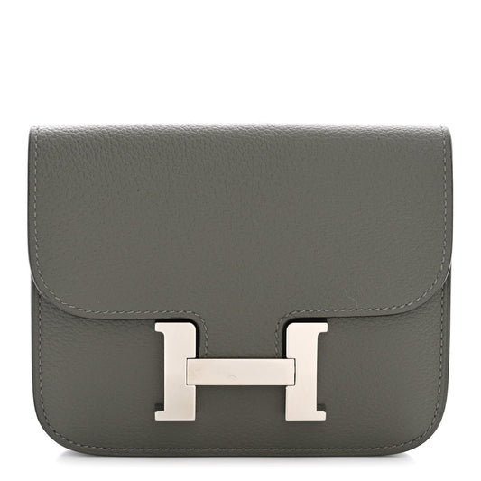 Evercolor Constance Slim Wallet Gris Meyer