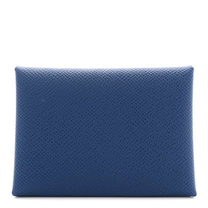 Epsom Verso Calvi Duo Card Case Bleu Tie Jaune Milton