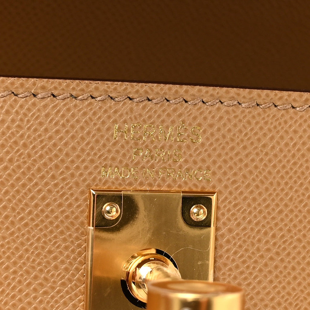 Madame Calfskin Verso Kelly Sellier 25 Biscuit White