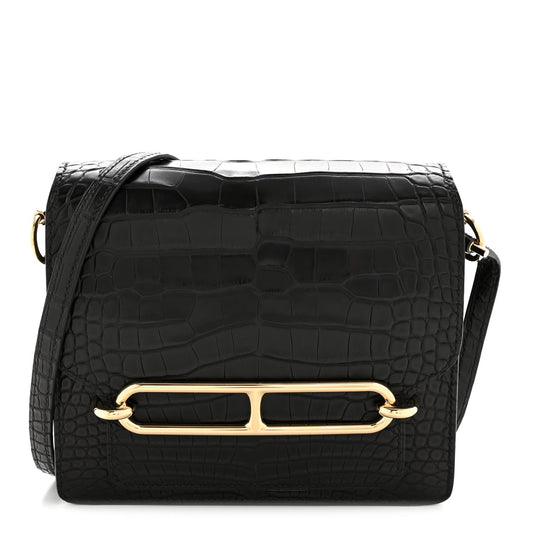 Matte Alligator Mini Sac Roulis Black