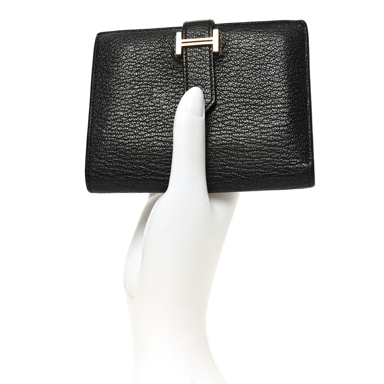 Chevre Mysore Bearn Compact Wallet Black