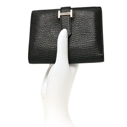 Chevre Mysore Bearn Compact Wallet Black