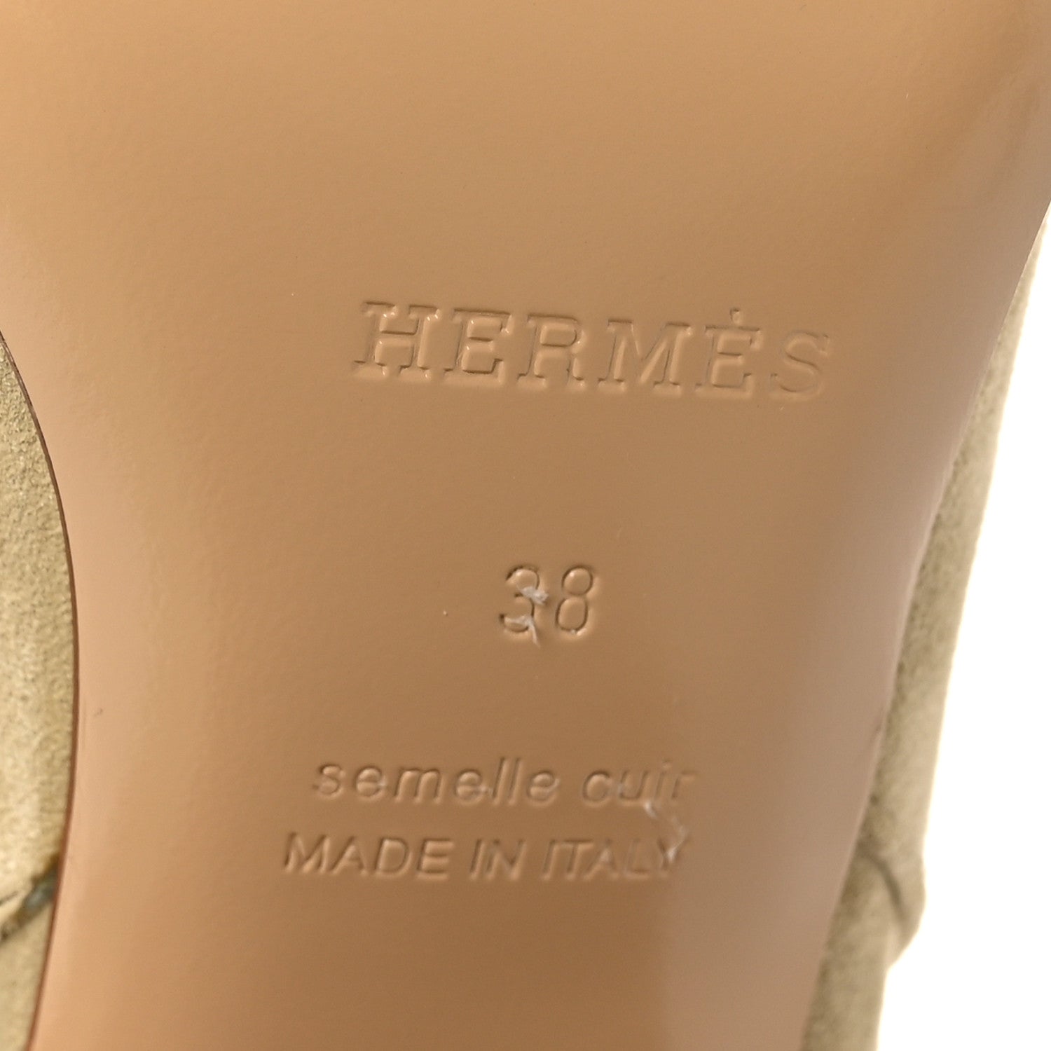 Suede Calfskin Lisiere 90 Boots 38 Beige Lin