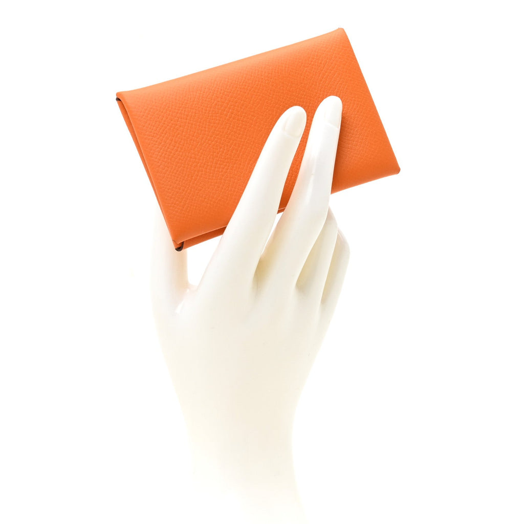 Epsom Calvi Card Case Orange
