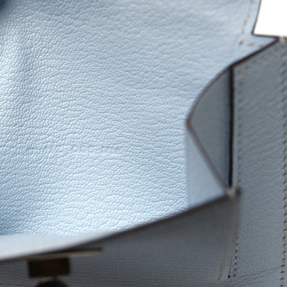 Chevre Mysore Kelly Pocket Compact Wallet Bleu Brume